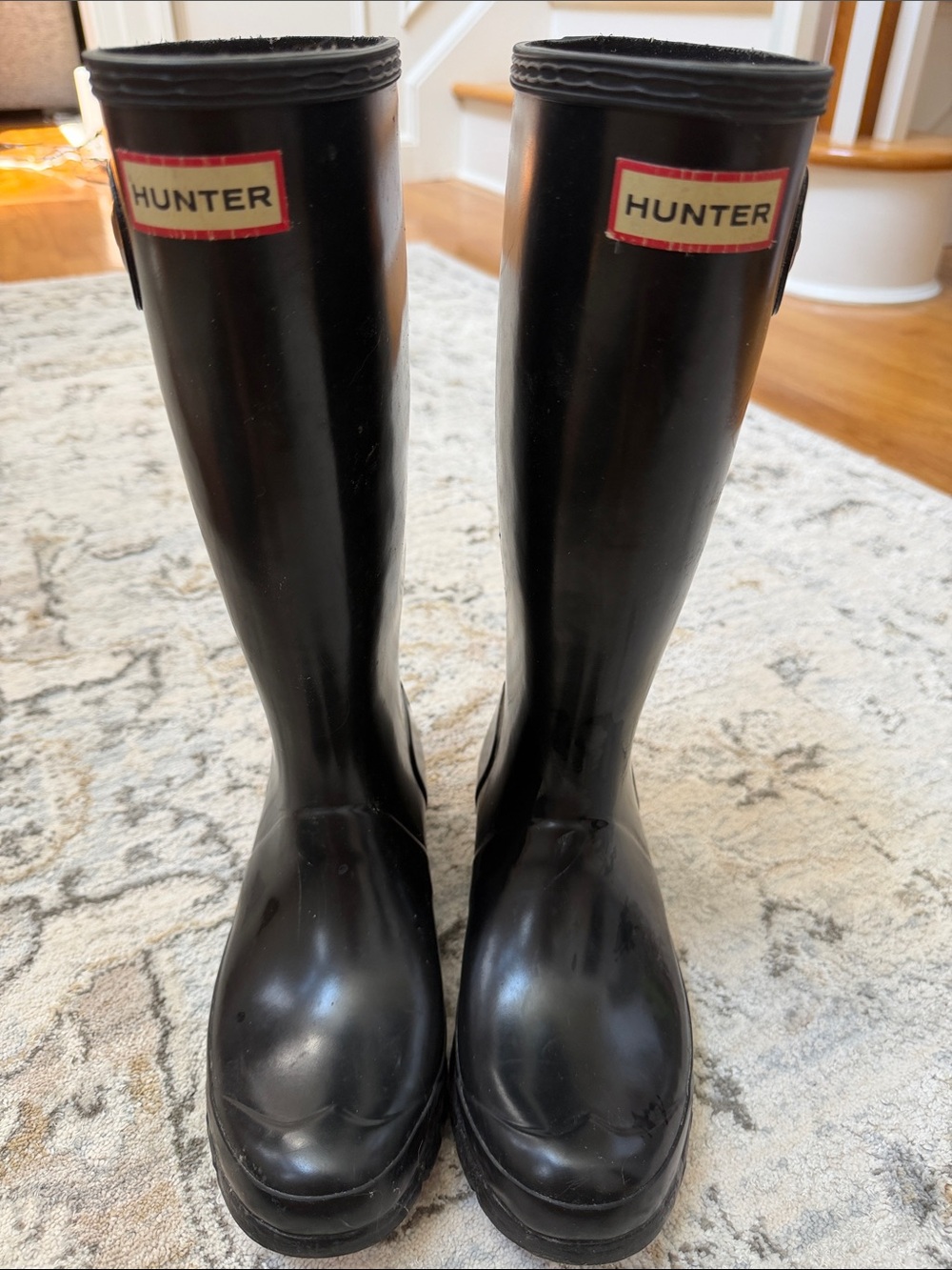 Hunter Tall Black Men's Waterproof Rain Boots Youth size 5/6